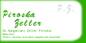 piroska zeller business card